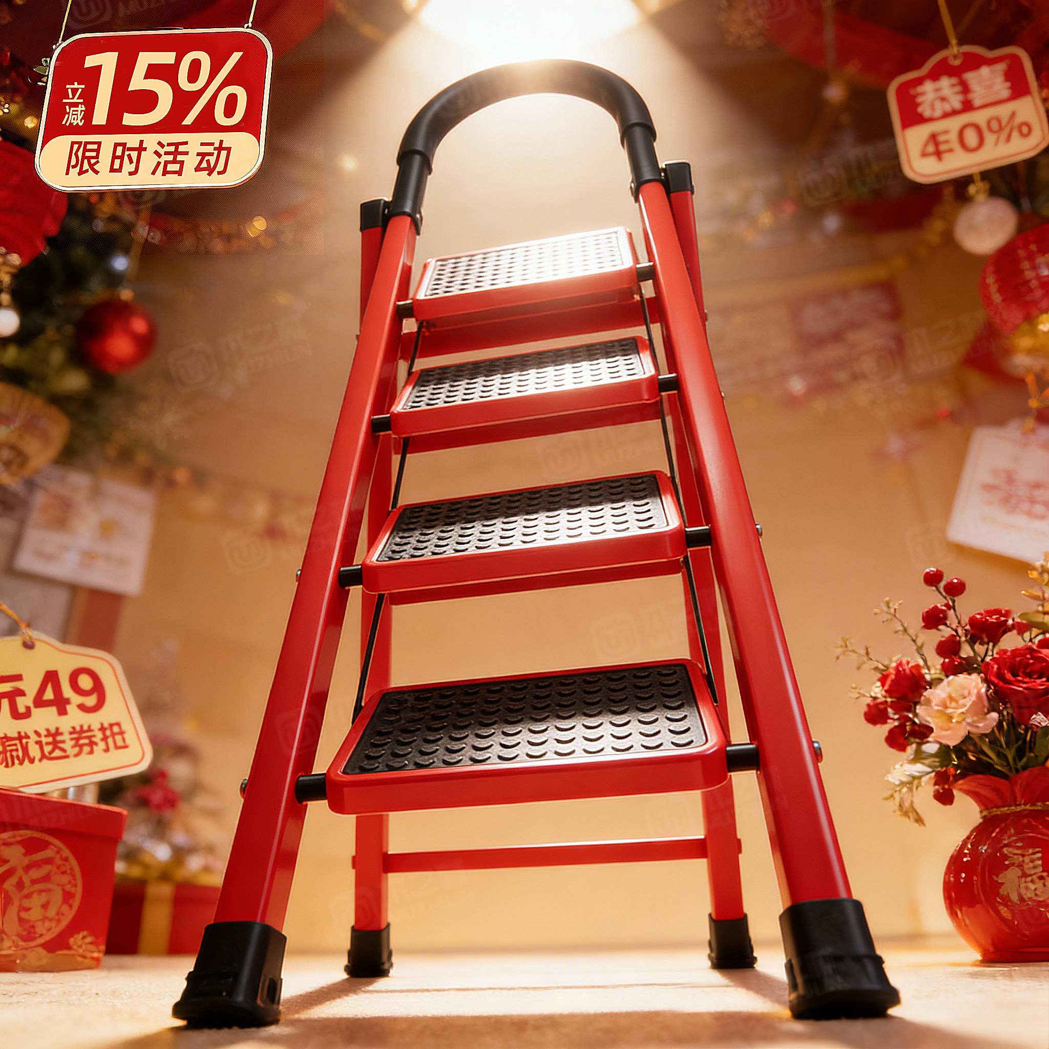 【新房登高】加厚折叠人字梯