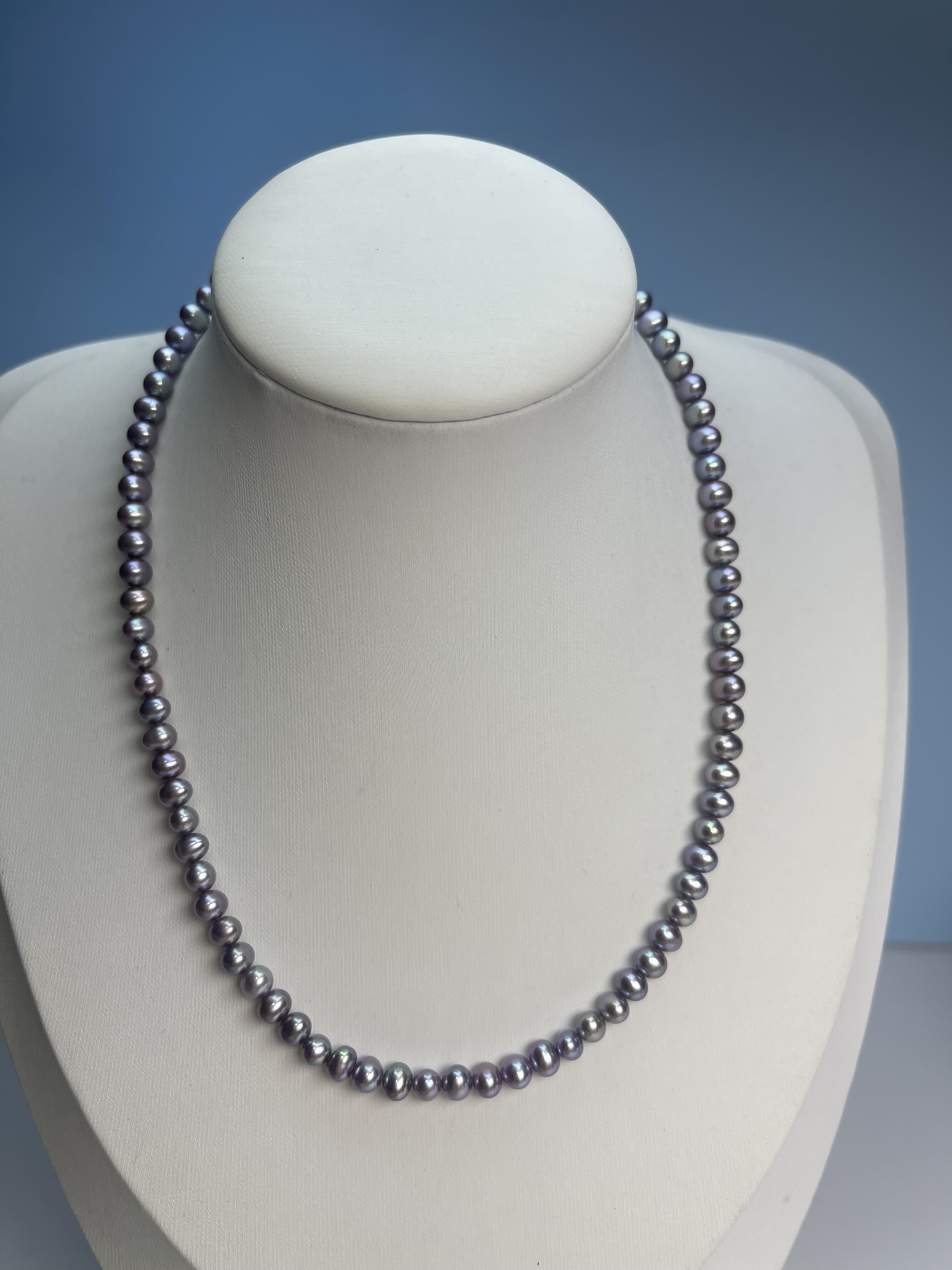 福利不退换淡水无核蓝莓紫珍珠项链，卡5