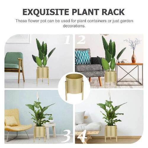 Iron Plants Holder Flower Container Pot Houseplant Desktop