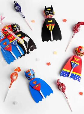 Princess Snow White Superhero Lollipop Decoration Cards for