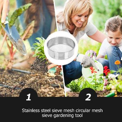 Stainless Steel Sieve 15cm Round Wire Mesh Soil Sifter for