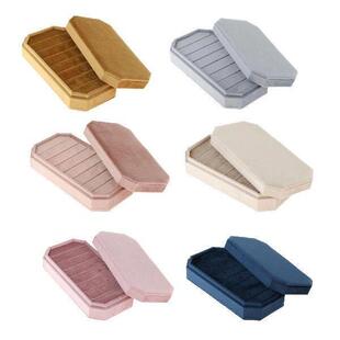 Rings Display Holder with Lid Container Velvet for Shows