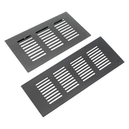 Mesh Air Vent Matte Black Rectangular Wall Ventilation