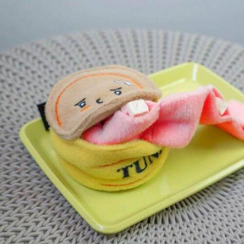 Snuffle Dog Stuffed Canned Dispensing Toy Chew-Resistant