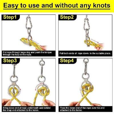 【Flash-Deal!】2 Sets Horse Tie Ring, Horse Tack And