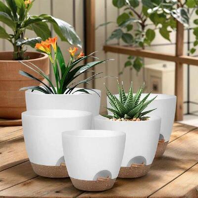 5Pcs Self Watering Planters with Drainage Hole Convenient