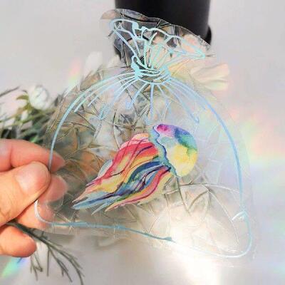 Star Butterfly Rainbow Window Film 3D Sun Catchers Wall