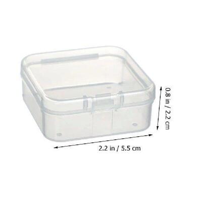 20Pcs Small Plastic Containers Small Clear Box Case for