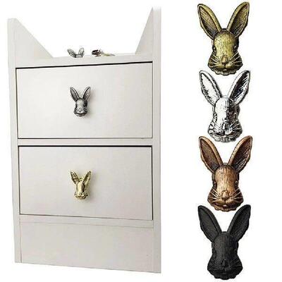 Rabbit Shape Zinc Alloy Furniture Handle Door Knobs Handles