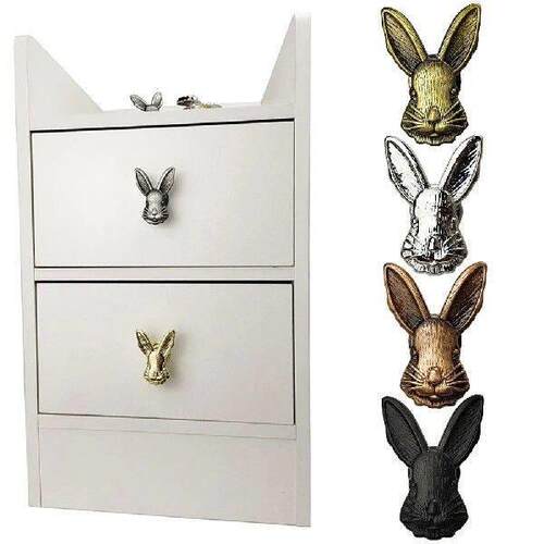 Rabbit Shape Zinc Alloy Furniture Handle Door Knobs Handles