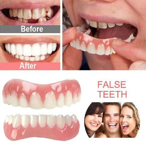 Silicone Upper/Lower False Teeth Perfect Laugh Veneers