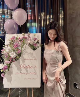 网红立体花艺迎宾牌婚礼指引牌立式展示架生日派对布置kt板定制