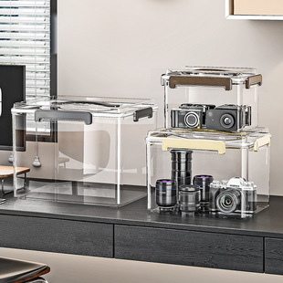 防潮箱大号高透相机密封收纳盒加厚PET微单反镜头摄影器材收纳箱