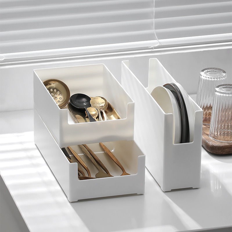 厨房收纳盒橱柜抽屉直角收纳