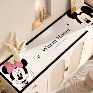 电视柜垫米奇卡通皮革客厅餐边柜防水防油桌垫鞋柜台面防脏保护垫