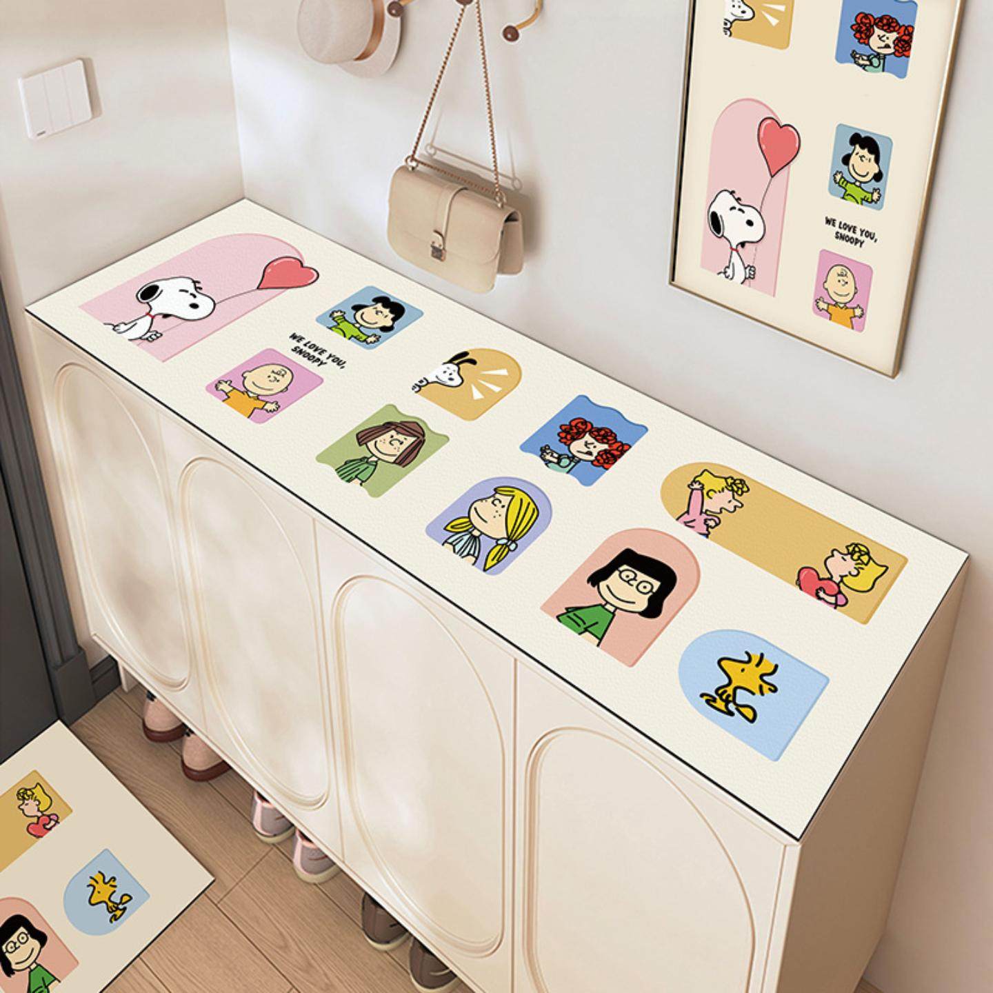 卡通风餐边柜桌垫玄关鞋柜防水防脏桌面垫子长条电视柜台面保护垫,餐饮具,餐垫,淘宝优惠券,粉丝福利购,淘宝优惠卷