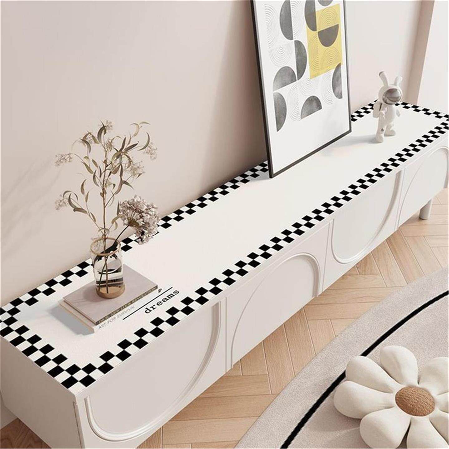 简约电视柜桌垫高级感防水防油茶几桌布盖布鞋柜餐边柜垫桌面垫子