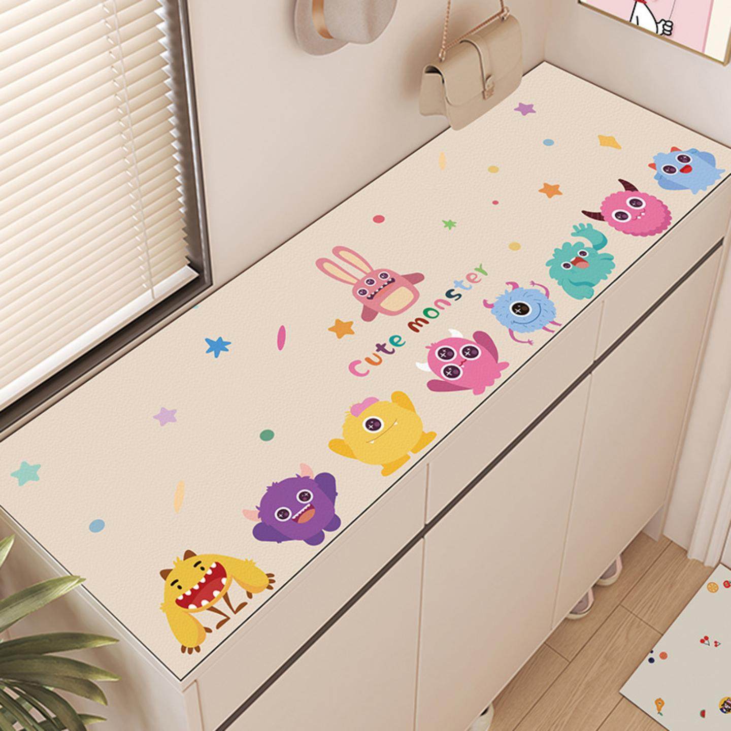 卡通鞋柜保护垫入户玄关双面垫子桌布免洗防脏轻奢高级感电视柜垫,居家布艺,入户地垫,淘宝优惠券,粉丝福利购,淘宝优惠卷