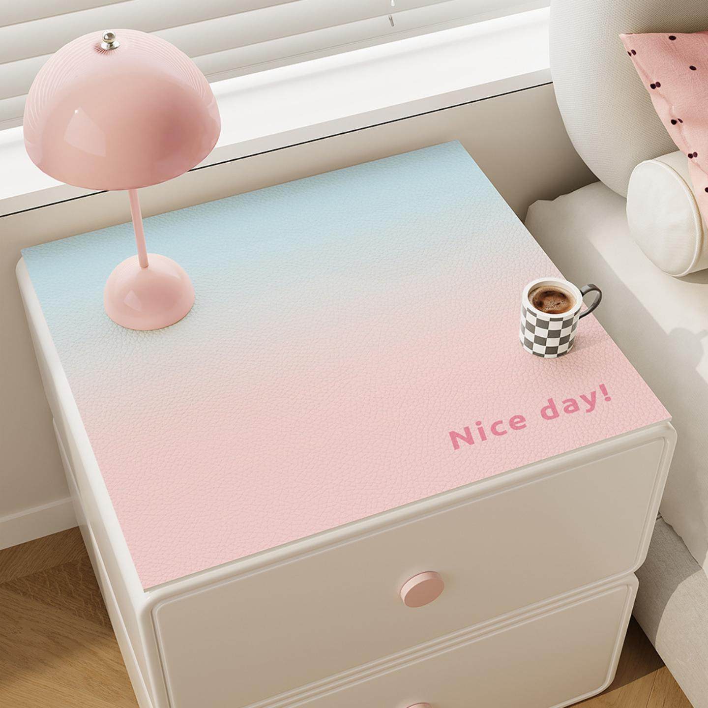 夏新床头柜保护垫可爱简约防尘可擦装饰垫家用防水防烫皮革垫PVC,居家布艺,床头柜盖布,淘宝优惠券,粉丝福利购,淘宝优惠卷