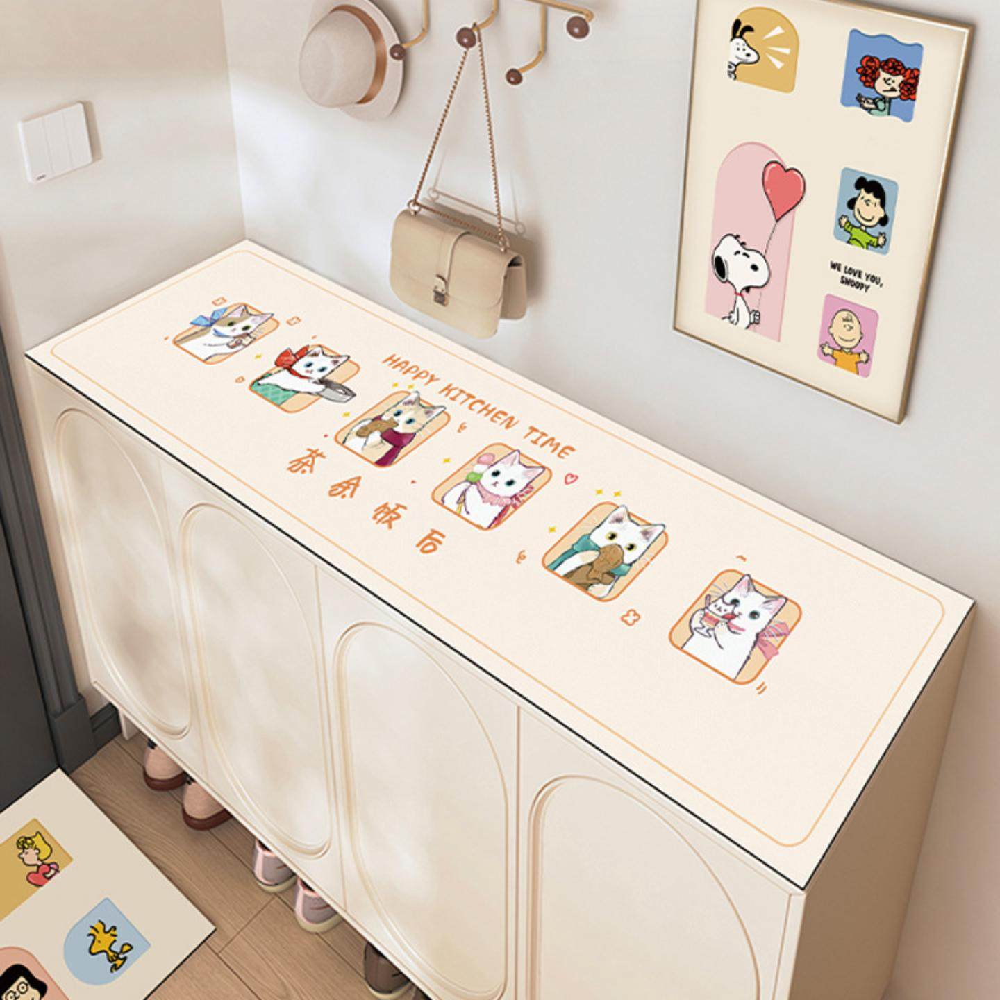 多巴胺玄关鞋柜垫防水耐脏免洗软玻璃餐边柜保护垫电视柜桌布,居家布艺,入户地垫,淘宝优惠券,粉丝福利购,淘宝优惠卷