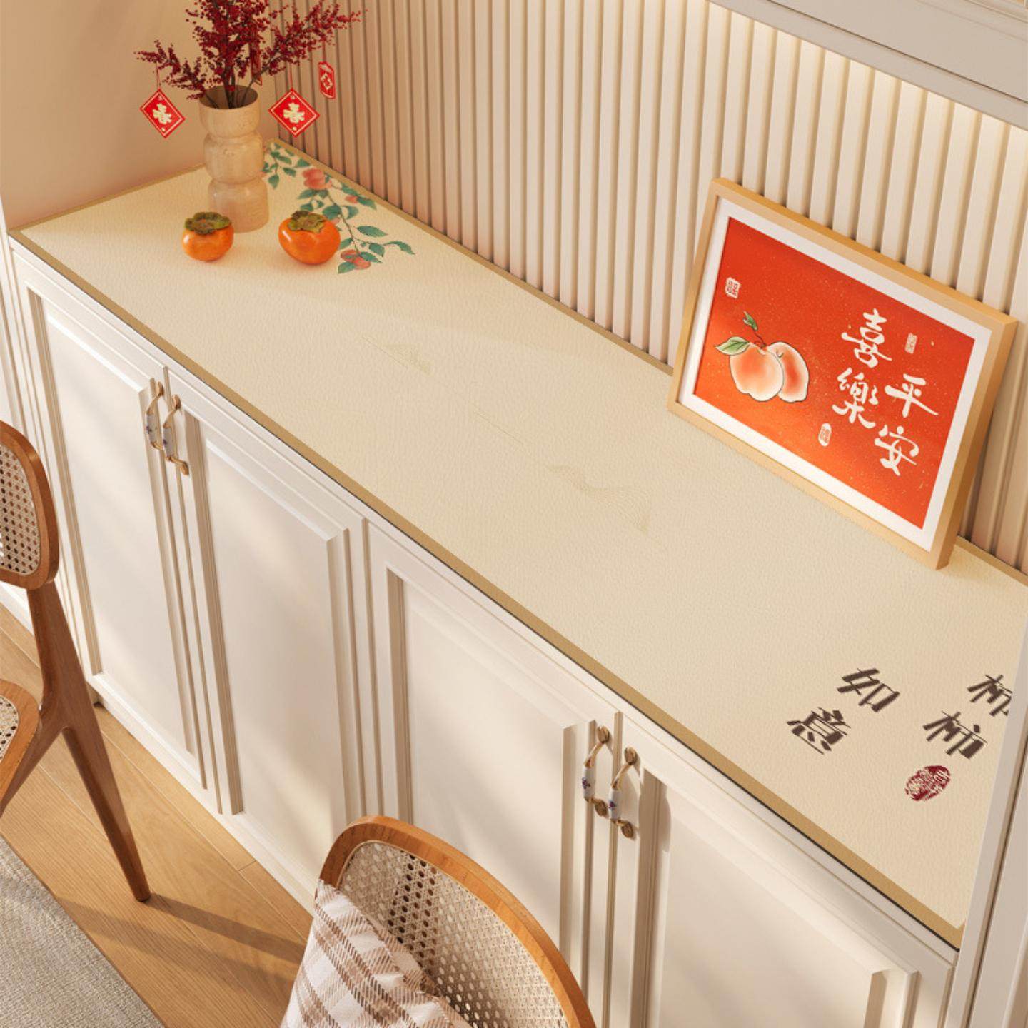 轻奢高级感电视柜餐边柜桌垫防水防油免洗桌布鞋柜垫子台面保护垫,居家布艺,茶几垫,淘宝优惠券,粉丝福利购,淘宝优惠卷