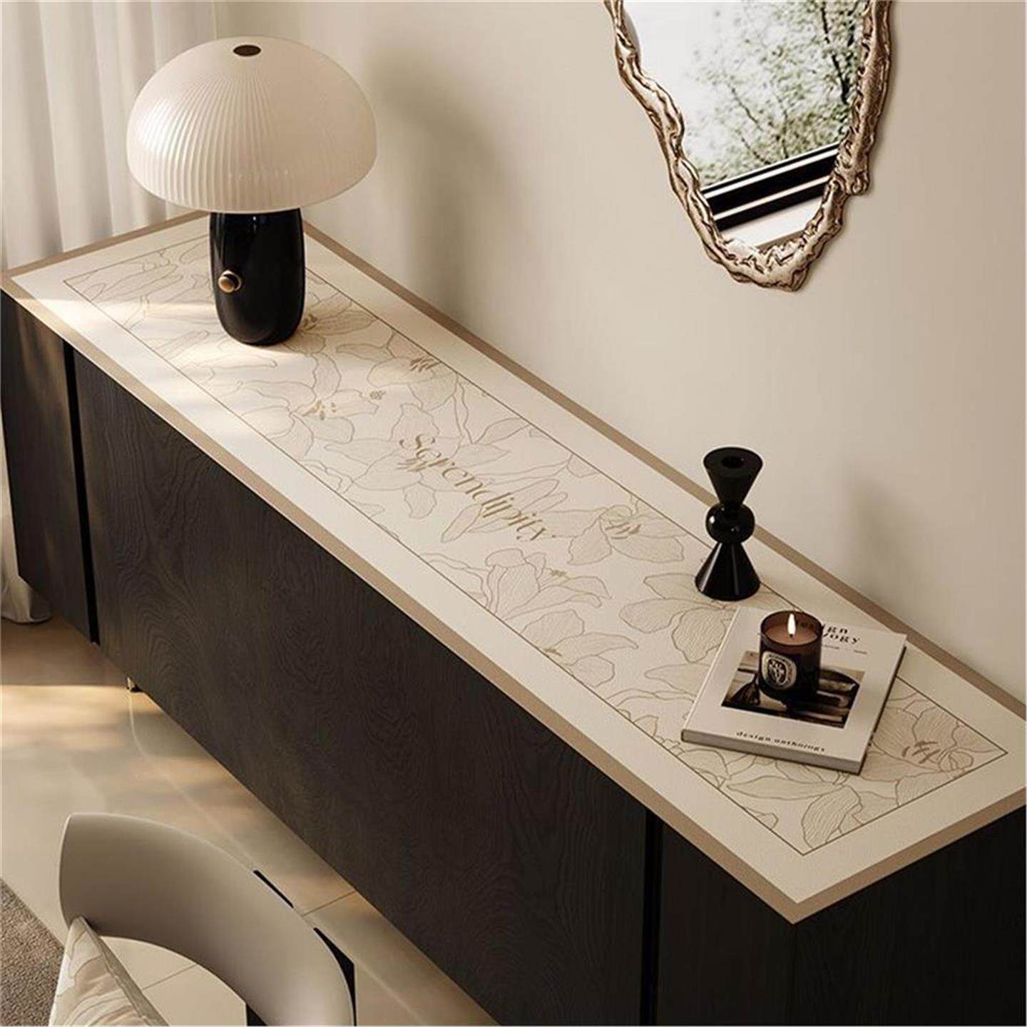 轻奢高级感鞋柜桌垫玄关餐边柜台面保护垫免洗桌布电视柜桌面垫子