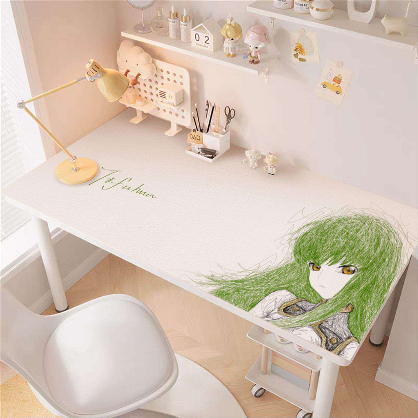 简约风艺术乱线画鼠标垫超大游戏桌垫动漫办公宿舍学习保护桌垫子