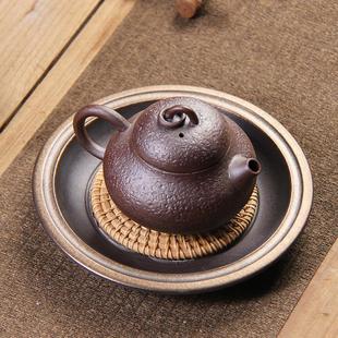 壶垫蓄水紫砂壶养壶托盘盖碗茶承盘 壶承复古禅意干泡台陶瓷储水式