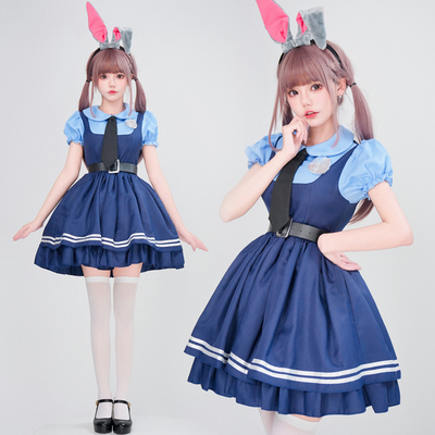 疯狂动物城cos judy朱迪兔子尼克狐狸成人儿童cos服装全套漫展