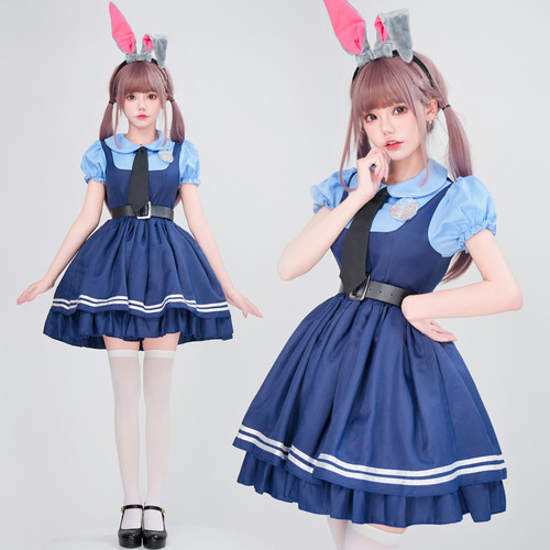 疯狂动物城cos judy朱迪兔子尼克狐狸成人儿童cos服装全套漫展