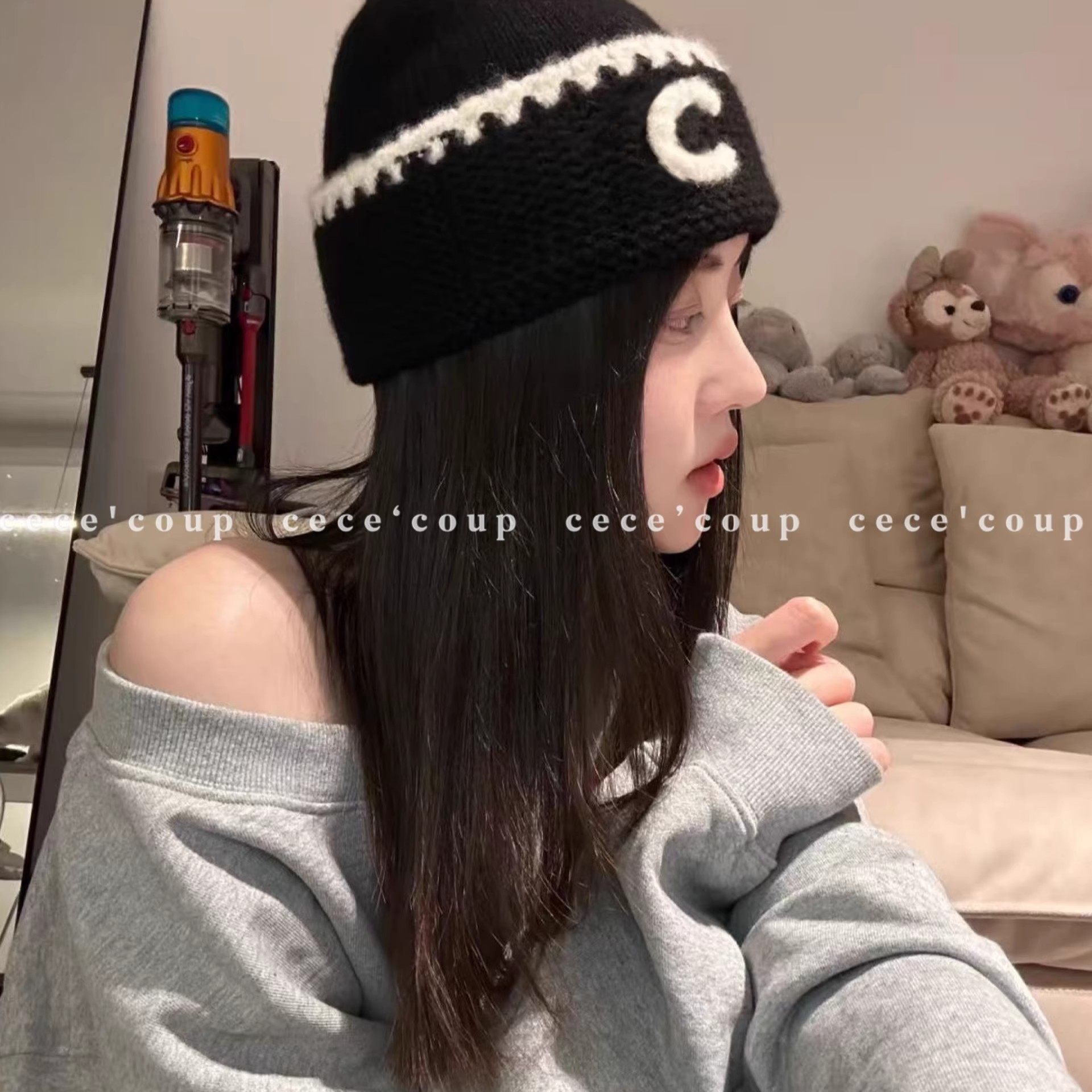 小香风经典保暖护耳包头冷帽女