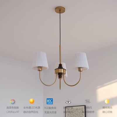 法式复古北欧简约美式百褶主卧吊灯中式卧室客厅书房衣帽间餐厅灯
