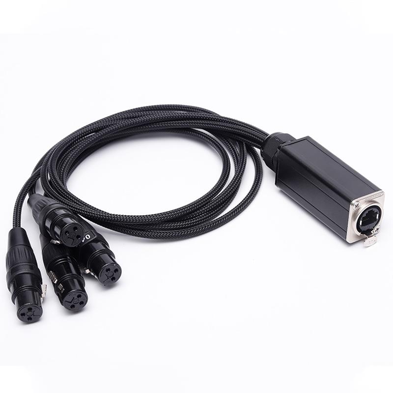 RJ45转多通道XLR音频适配器DMX512网络信号延伸器网线转模拟分配