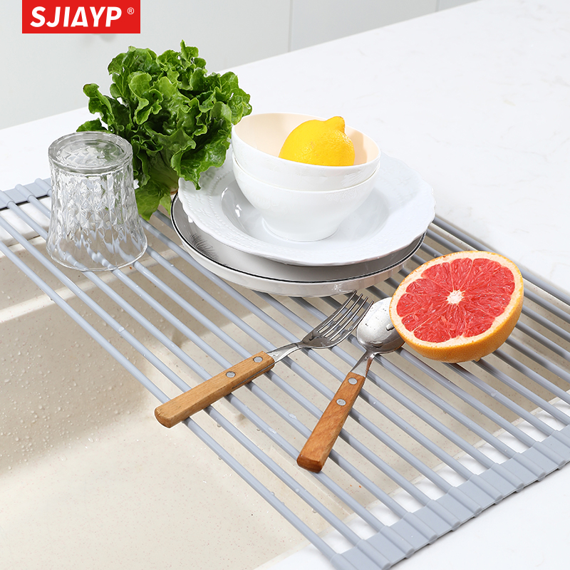 厨房硅胶沥水架可折叠洗碗水池放碗碟收纳架沥水篮置物架沥水碗架