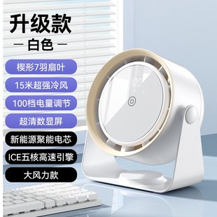 跨境桌面风扇 2025新款 宿舍家用挂壁风扇usb充电空气循环无叶风扇