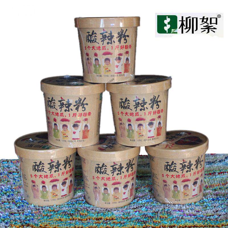 山东泗水特产 柳絮红薯酸辣粉 方便速食网红辣粉丝整箱6桶装包邮