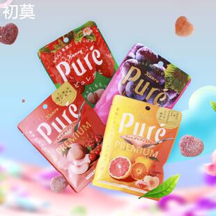 Pure心形果汁夹心软糖果葡萄柠檬紫提女友零食儿童年货节生日礼物