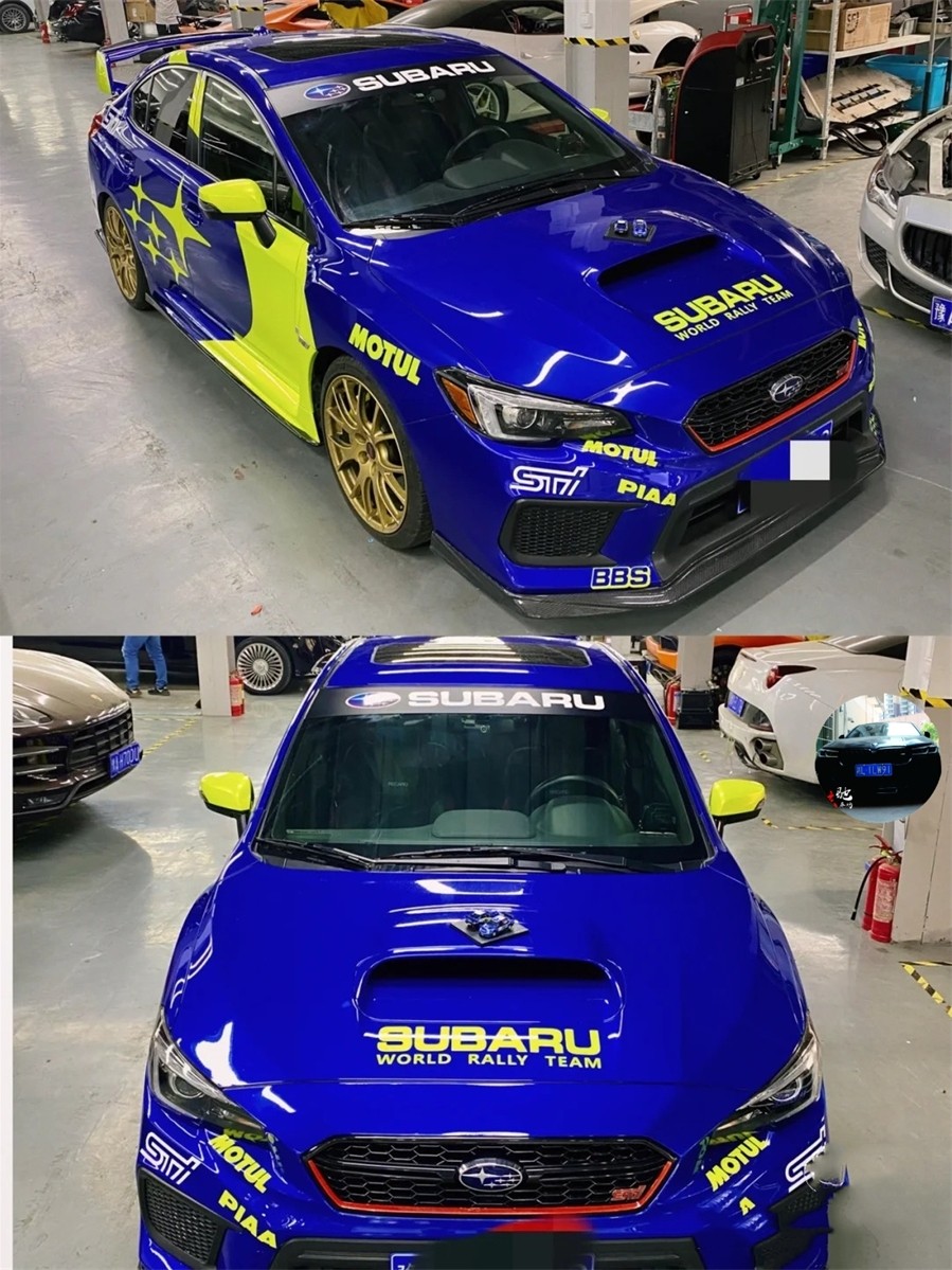 适用于斯巴鲁翼豹WRX STI 力狮 BRZ改装拉花贴纸车身拉力赛贴纸