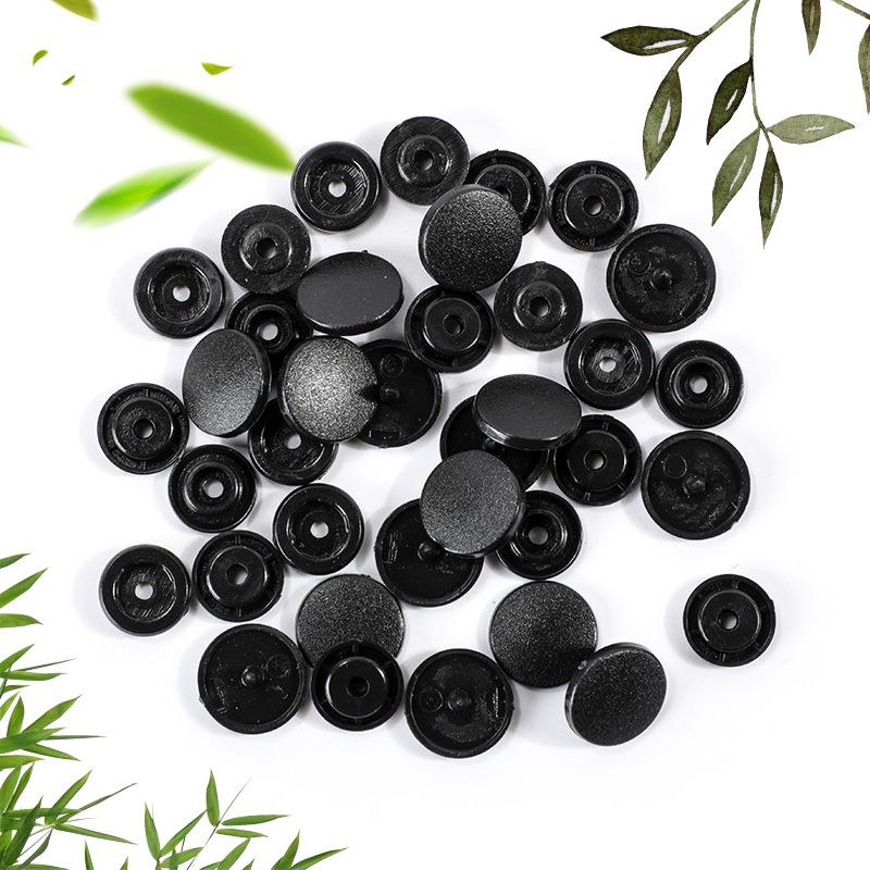 厂家直脂供5黑色磨砂四1合扣2mm 棒球服树按扣 子母扣T暗扣