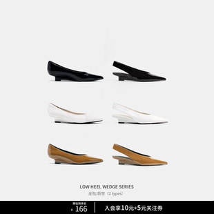 Cihi设计定制款时髦羊皮单鞋女士复古浅口尖头休闲平跟鞋2025新款