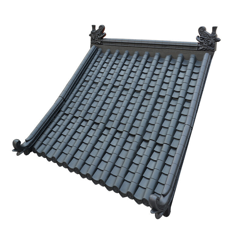 仿古瓦合成树脂瓦一体围墙屋檐塑料瓦片中式门头瓦屋顶加厚琉璃瓦