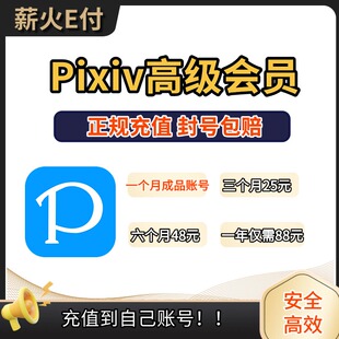 高级Pixiv会员订阅 P站高级会员代充饭盒画师赞助