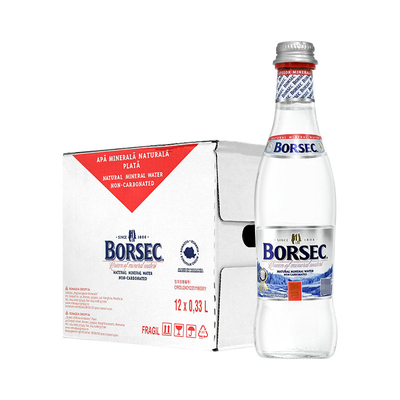 宝赛客天然矿泉水330ml*12瓶整箱饮用水罗马尼亚进口