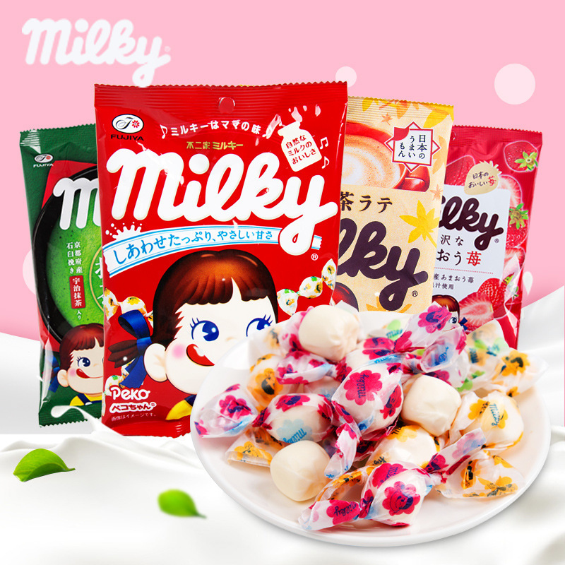 不二家糖果牛乳糖20g*30原味芒果味牛奶糖软糖休闲小吃零食