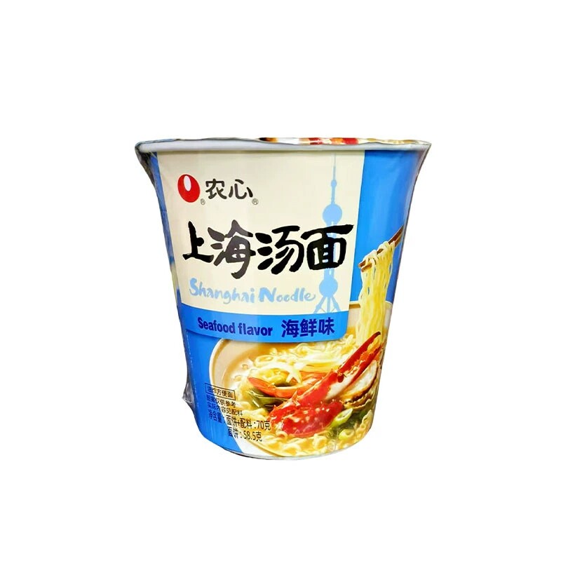 整箱农心泡面上海汤面海鲜杯面70g*12杯方便拉面碗面小杯面 国产