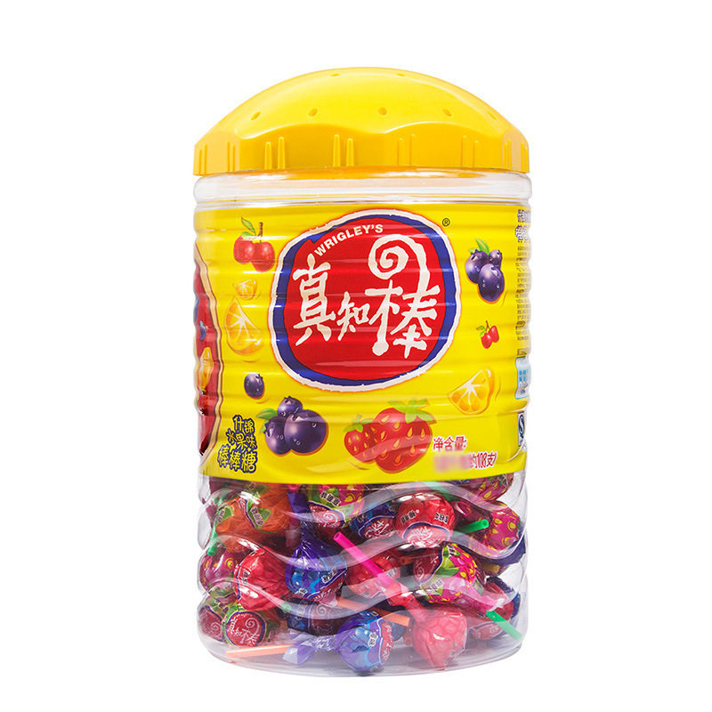 真知棒什锦水果味棒棒糖108支桶装972g儿童节日礼物新年糖果零食,零食/坚果/特产,棒棒糖,淘宝优惠券,粉丝福利购,淘宝优惠卷