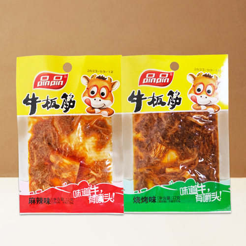 品品牛板筋12g袋装麻辣香辣四川风味零食小吃辣丝状牛肉板筋