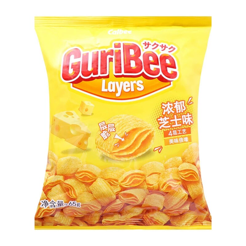 印尼进口零食Calbee卡乐比海苔烧烤芝士味玉米脆层层脆膨化食品