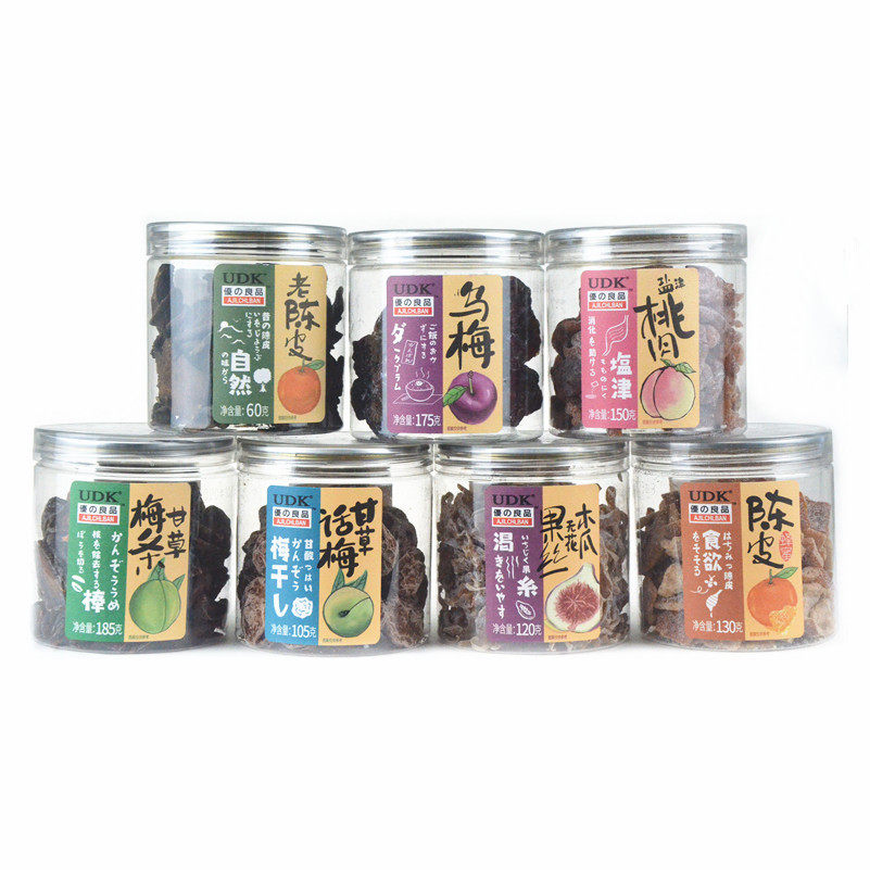 【4罐】UDK|果脯优之良品蜂蜜盐津甘草话梅凉果系列 罐装即食