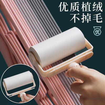 植绒衣架家用挂衣防滑肩无痕干湿两用衣柜收R纳整理师专用衣挂